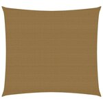vidaXL Voile d'ombrage 160 g/m² Taupe 3 6x3 6 m PEHD