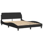 vidaXL Cadre de lit avec LED sans matelas Hanko noir 120x200 cm velours