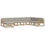vidaXL Ensemble de canapés d'extérieur 8 Pièces Blanc et gris clair