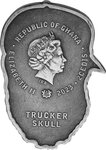 Pièce de monnaie en cupronickel - argent 2 cedis g 33.8 millésime 2023 skull ghana trucker skull