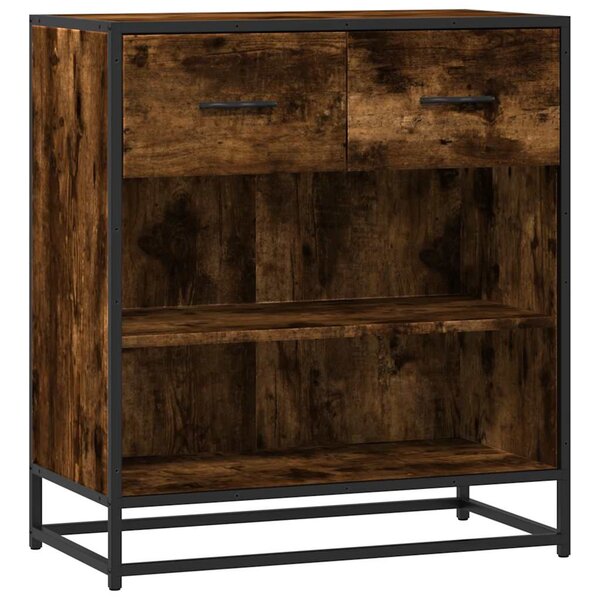 vidaXL Buffet chêne fumé 68x35x76 cm bois d'ingénierie