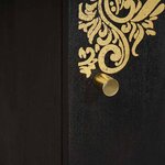 vidaXL Haut Armoire Noir 40 x 33 x 110 cm Bois de mangue massif