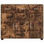 vidaXL Buffet FLORIN Chêne fumé 88 5 x 30 5 x 73 cm Bois d'ingénierie