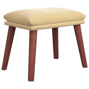 vidaXL Repose-pied Blanc crème 45x29 5x35 cm Velours