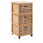 vidaXL Armoire de salle de bains 41x41x91 cm Bois de noyer massif