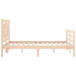 vidaXL Cadre de lit avec tête de lit 140x200 cm bois massif