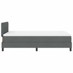vidaXL Lit boxspring avec matelas Gris foncé 120 x 200 cm tissu