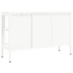 vidaXL Buffet Blanc 105x35x70 cm Acier et verre