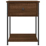 vidaXL Table de chevet chêne marron 44x45x58 cm bois d'ingénierie