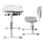 Set de bureau et chaise pour enfant gris blanc 03_0010683