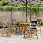 vidaXL Ensemble à manger de jardin 5 Pièces Bois d'acacia solide