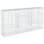 vidaXL Panier gabion avec couvercle 300x50x150 cm fer galvanisé