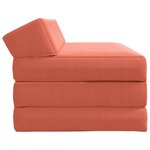 vidaXL Canapé-lit pliable Rouge orange 120 x 60 x 49 cm Tissu