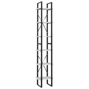 vidaXL Bibliothèque à 6 niveaux blanc 40x30x210 cm bois ingénierie