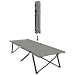 vidaXL Chaises longues pliantes avec sacs de transport - 2 pièces - Gris - Tissu Oxford 600D