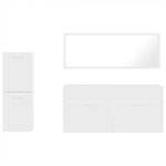 vidaXL Ensemble de meubles salle de bain 3 Pièces blanc bois d'ingénierie