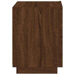 vidaXL Armoire de chevet et lumières LED chêne marron bois ingénierie