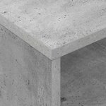 vidaXL Table d'appoint avec roues Gris béton 50 5 x 50 x 30 cm