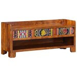 Banc à chaussures vidaXL 100x35x45 cm en bois massif d'acacia