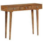 vidaXL Table console Bois de manguier massif 102 x 30 x 79 cm