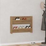 vidaXL Armoire à chaussures murale chêne artisanal bois d'ingénierie