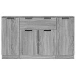vidaXL Buffets 3 Pièces Sonoma gris Bois d'ingénierie