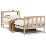 vidaXL Cadre de lit sans matelas 75x190 cm bois de pin massif