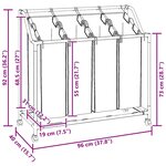 vidaXL Trieuse à linge avec 4 sacs Crème Acier