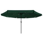 vidaXL Parasol de jardin Vert forêt 395 x 395 x 245 cm