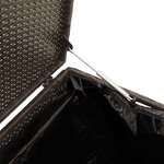 vidaXL Boîte de rangement de jardin marron 110x50x58 cm résine tressée