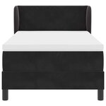 vidaXL Lit à ressorts avec matelas Noir 100 x 200 cm Velours