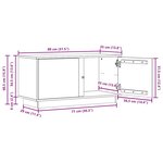 vidaXL Meuble TV Brun cire 80 x 35 x 40 5 cm Pin massif