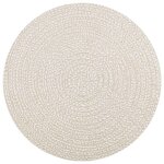 vidaXL Tapis ZIZUR crème Ø 120cm aspect de jute intérieur et extérieur