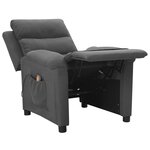 vidaXL Fauteuil de massage Gris foncé Tissu