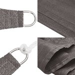 vidaXL Voile d'ombrage 160 g/m² Anthracite 3x4x4 m PEHD