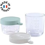 2 pots de conservation en verre Airy Green 150 ml + Light Mist 250 ml