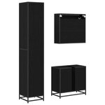 vidaXL Ensemble de mobilier de salle de bain 3 Pièces Chêne noir