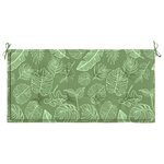 vidaXL Coussin de banc de jardin motif de feuilles 120x50x3 cm