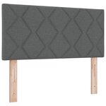 vidaXL Tête de lit LED Set de 2 Gris foncé Tissu  Bois 100 cm Moderne