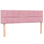 vidaXL Sommier à lattes de lit avec matelas rose 140x210 cm velours