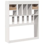 vidaXL Tête de lit avec rangement blanc 75 cm bois massif de pin