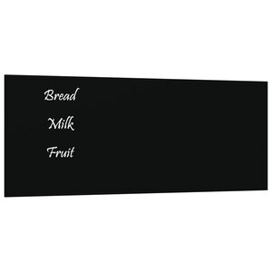 vidaXL Tableau noir magnétique mural Noir 50x20 cm Verre trempé