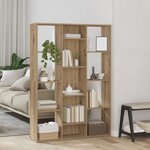 vidaXL Séparateur de pièce/Bibliothèque chêne artisanal 100x24x140 cm