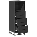 vidaXL Armoire de salle de bain noir 35x37 5x100 cm bois d'ingénierie