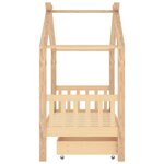 vidaXL Cadre de lit enfant avec tiroir bois de pin massif 80x160 cm
