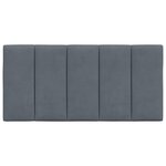 vidaXL Coussin de tête de lit Hanko gris foncé 100 cm velours