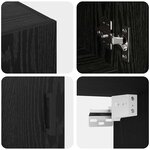 vidaXL Meuble mural Chêne noir 60 x 31 x 70 cm Bois d'ingénierie