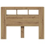 vidaXL Tête de lit à LED chêne artisanal 140x18 5x103 5 cm