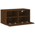 vidaXL Meuble TV mural chêne marron 60x30x30 cm bois d'ingénierie