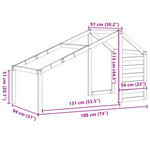 vidaXL Toit de lit pour enfants blanc 188x97x113 cm bois de pin massif